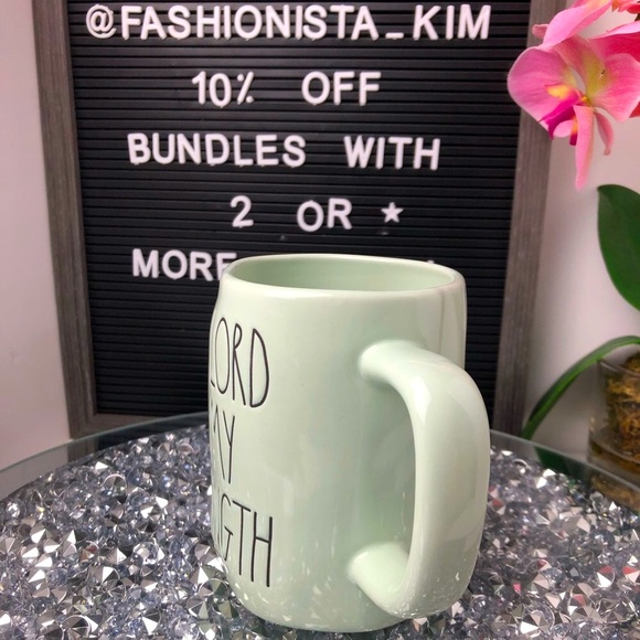 New Rae Dunn THE LORD IS MY STRENGTH mug - Picture 4 of 10